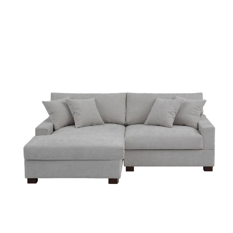 Oversized Modern Chenille Modular Sectional Sofa with Chaise