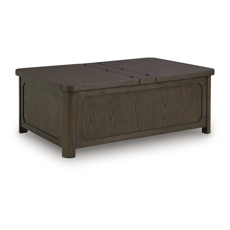 Signature Design by Ashley Breckington Dark Brown Coffee Table With Storage - 46" W x 32" D x 18" H