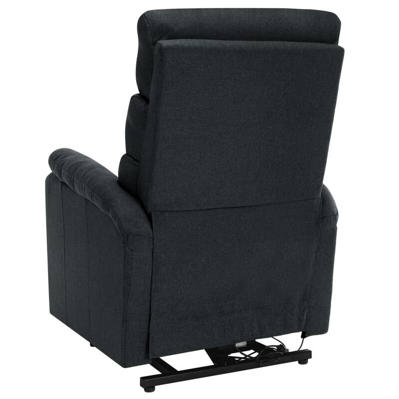 vidaXL Power Lift Massage Recliner Dark Gray Fabric - 28.7" x 35.6" x 40.4"