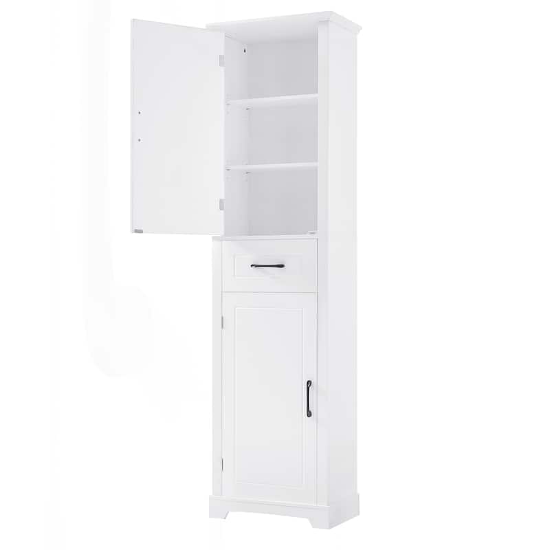 Versatile Freestanding Bathroom Cabinet with Adjustable Shelves and Multiple Storage Options