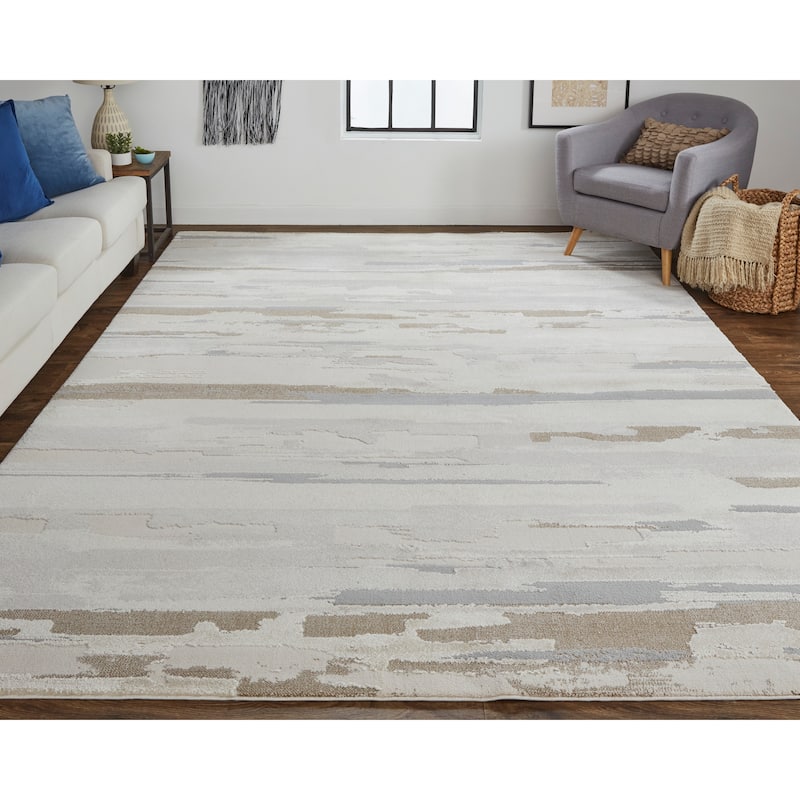 Grand Bazaar Kayden Machine Made Abstract Modern Area Rug