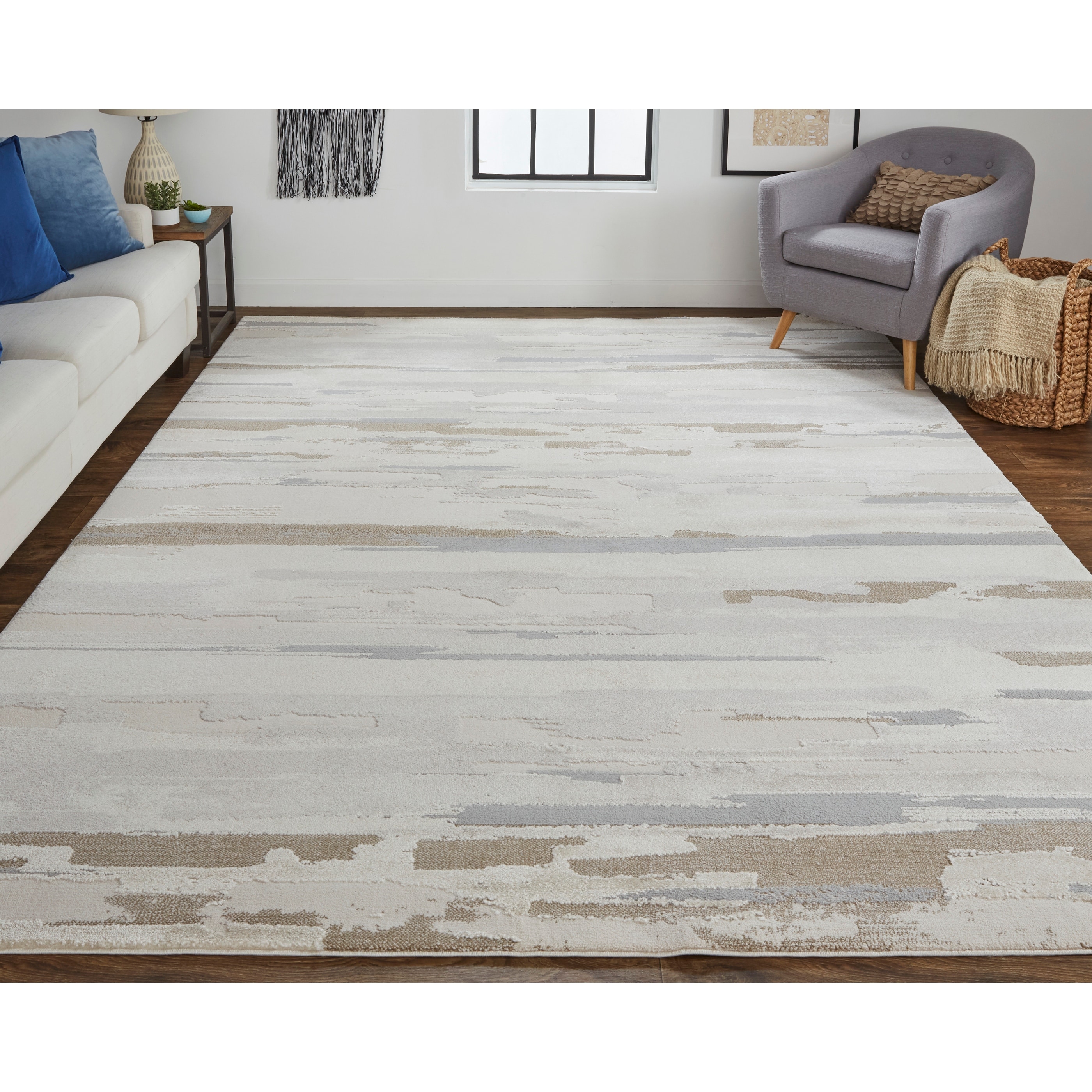 Grand Bazaar Kayden Machine Made Abstract Modern Area Rug