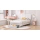 preview thumbnail 22 of 46, VECELO Kids Bed Frame, Plantform Beds with Storage Drawer, Height Adjustable Upholstered Bed, Twin Size Bed Set of 2