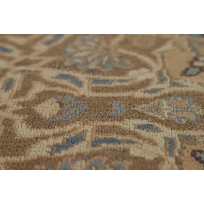 Traditional Mashad Persian Vintage Area Rug Handmade Wool Carpet - 6'2" x 9'3"