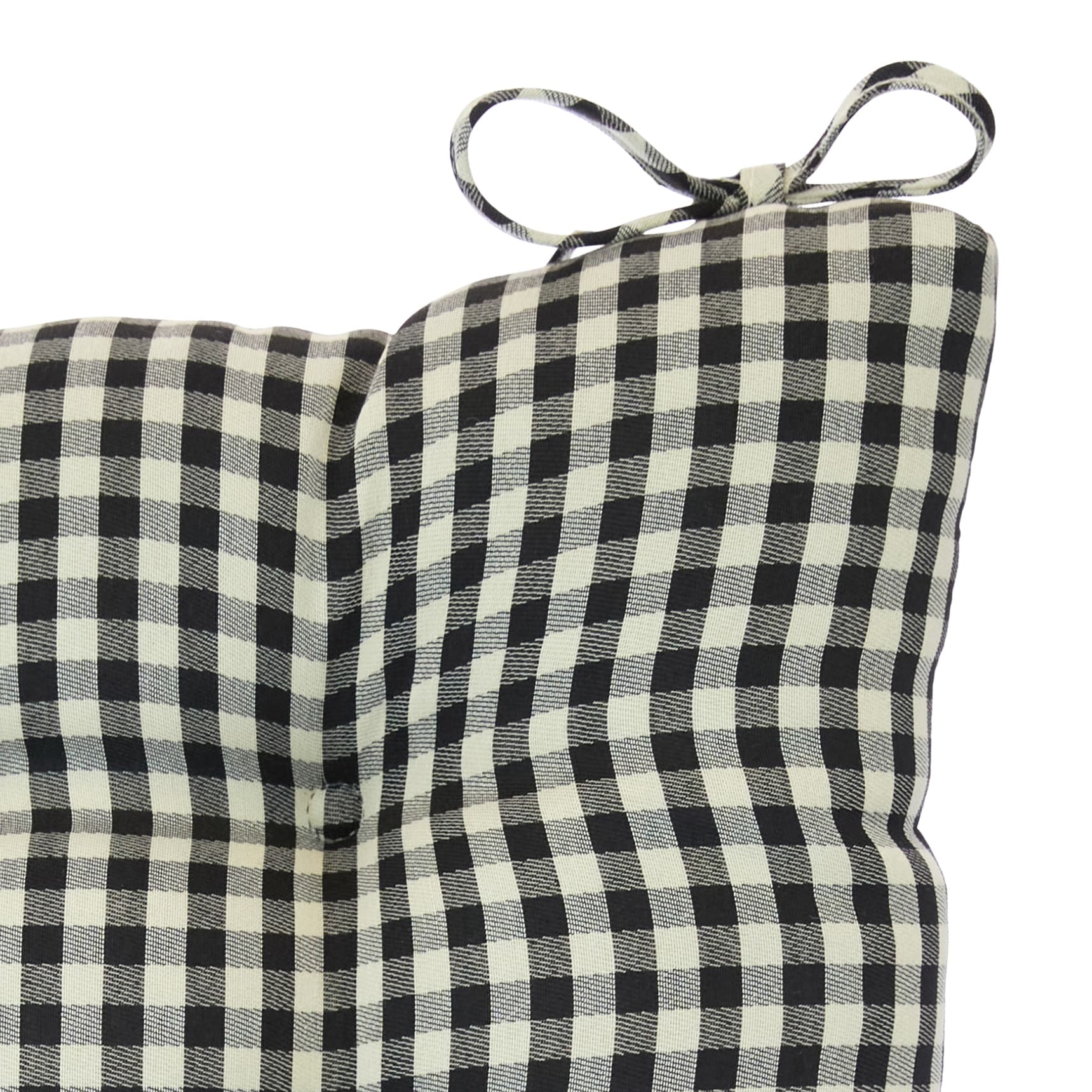 Gripper Gingham Rocking Chair Seat Cushion Set with Gripper