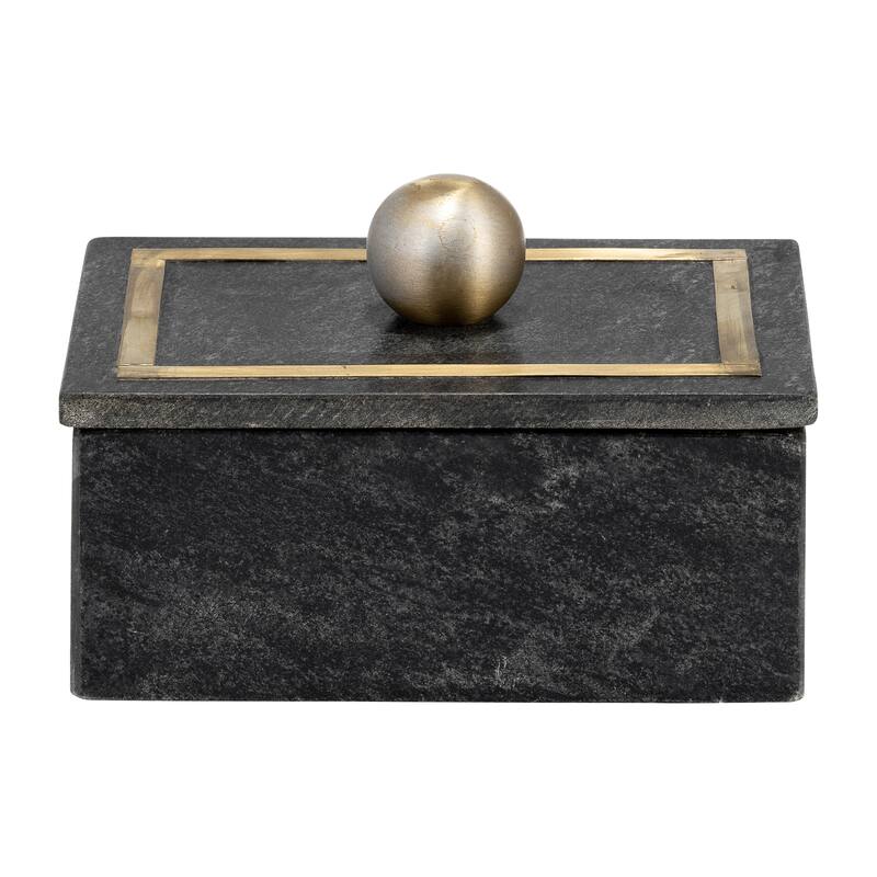 Marble Rectangular Box with Removable Lid - Home Decor