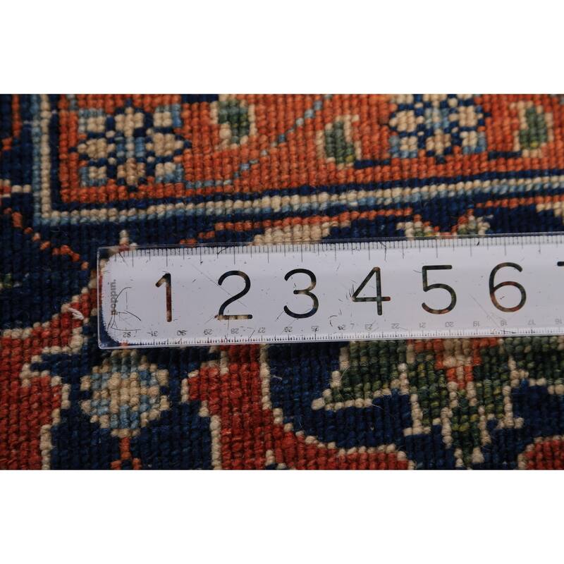 All-Over Heriz Serapi Vegetable Dye Area Rug Handmade Wool Carpet - 6'11"x 9'10"