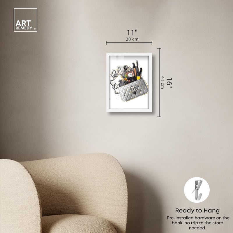 Grey Treasure Bag Shadowbox by Art Remedy