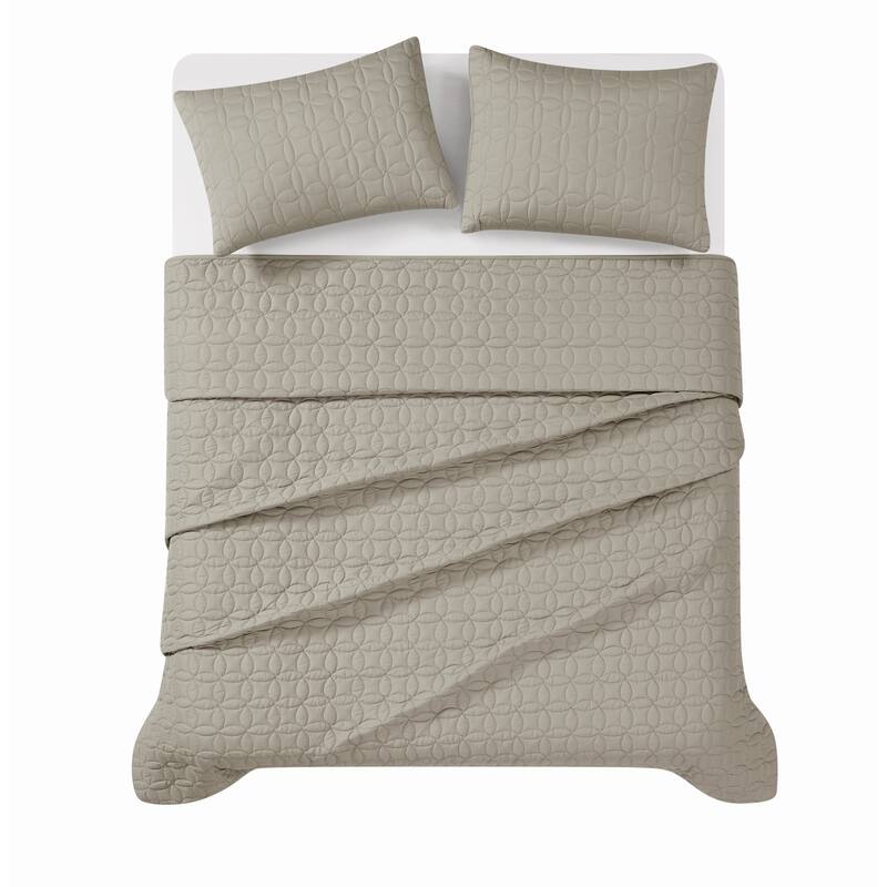 Cannon Geo Circle Solid Quilt Set