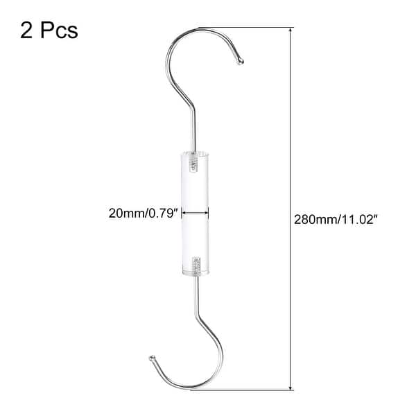 2Pcs Large S Hooks Hanging Hook for Closet, Kitchen, Storage Bed Bath