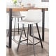 preview thumbnail 5 of 20, Outlaw Industrial Counter Stool in Metal and Faux Leather (Set of 2)