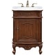 preview thumbnail 1 of 9, Elegant Lighting VF-1031-VW Berkshire 24" Free Standing Single Basin Brown