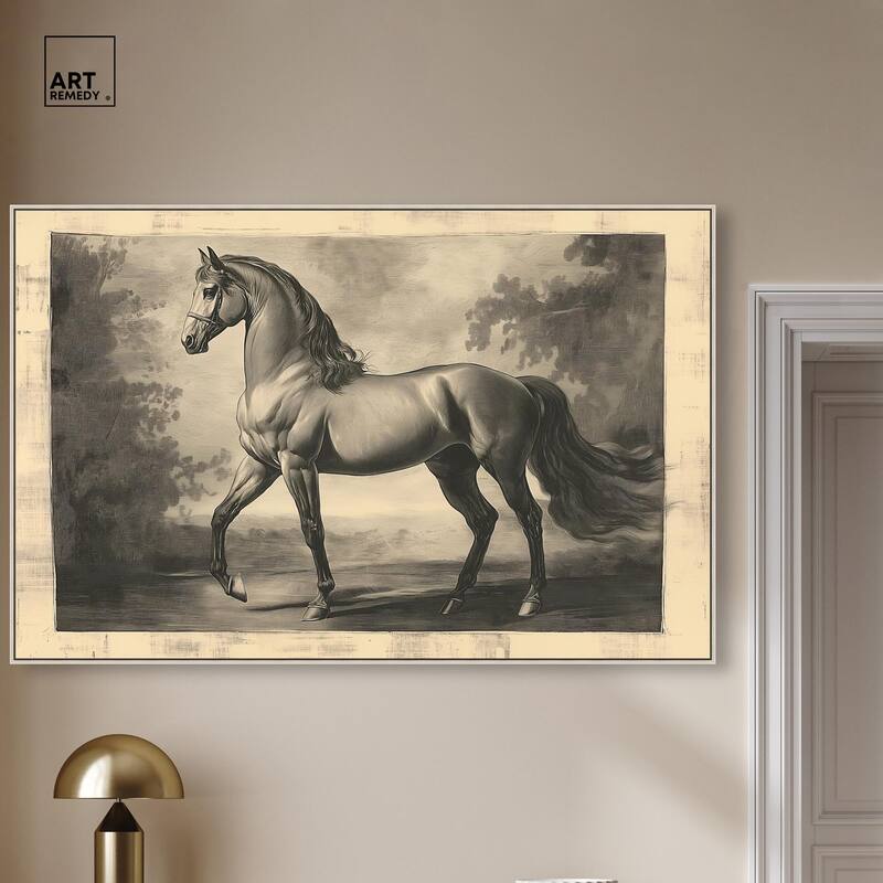 Sketch of a Stallion Canvas by Art Remedy