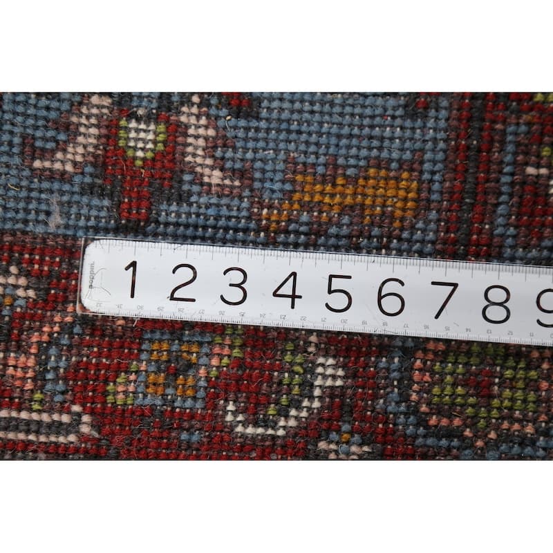 Blue Floral Oushak Indian Accent Rug Handmade Wool Carpet - 2'10"x 4'11"