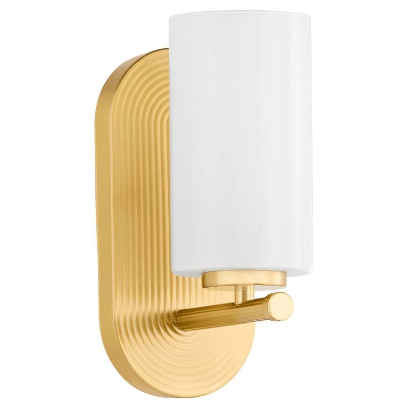 Quorum International 5228-1 Providence 9" Tall Bathroom Sconce - Aged Brass