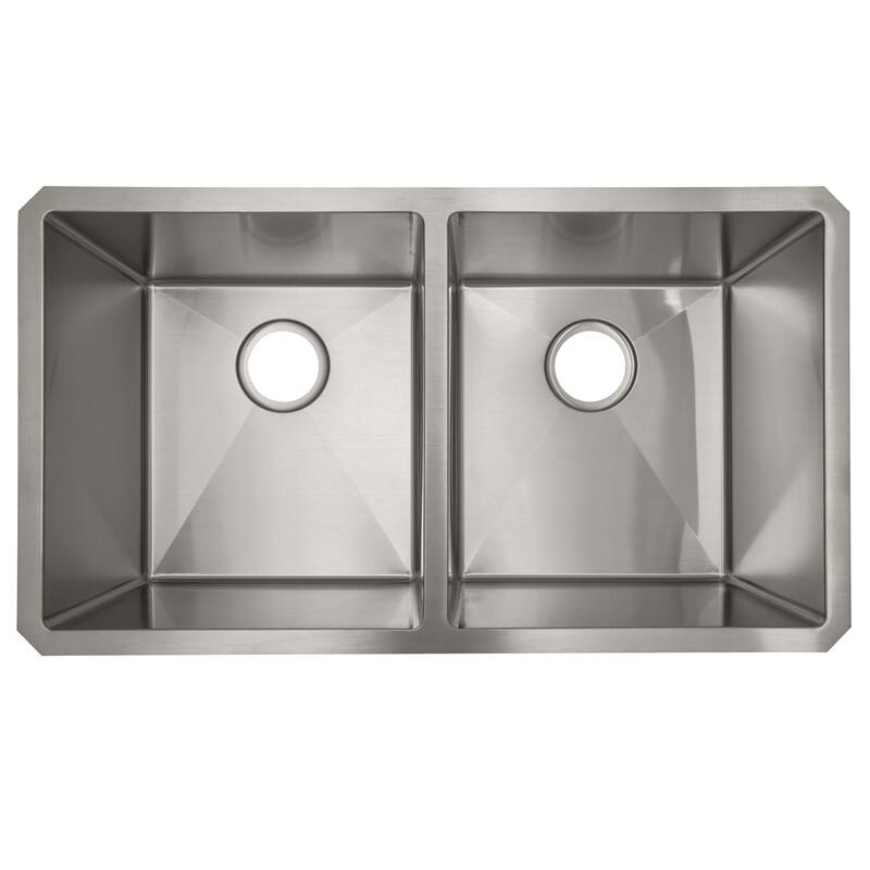 Design House 32" Undermount Double Basin Stainless Steel Kitchen Sink