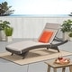 preview thumbnail 98 of 187, Salem Outdoor Wicker Adjustable Chaise Lounge with Cushion by Christopher Knight Home Brown+Charcoal
