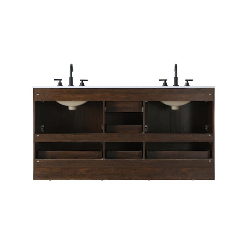 Elegant Lighting VF2866D Soma 66" Free Standing Double Basin Vanity