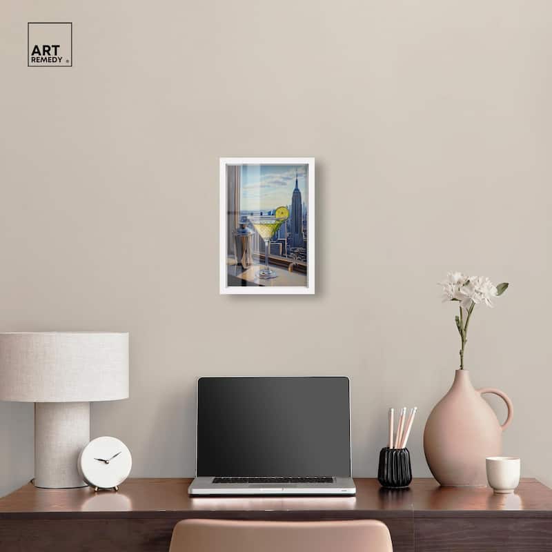 Classy Drink in NYC Shadowbox by Art Remedy