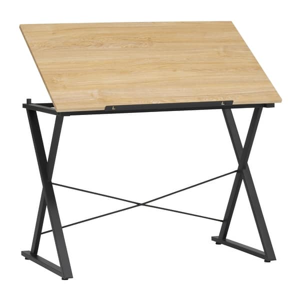 slide 2 of 15, Studio Designs Axiom Drawing Table with Adjustable Wood Top Ashwood/Charcoal
