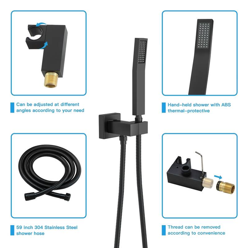 Topcraft 12-inch Ceiling Mount Square Shower System with Rough-in Valve - 12*12