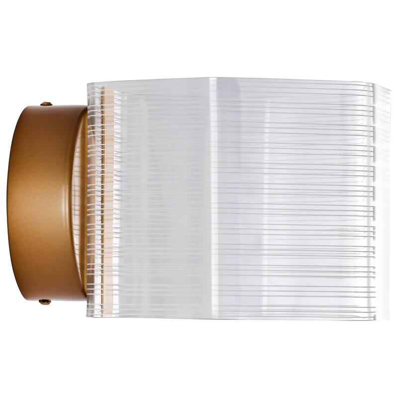Kenzo LED 1 Light Wall Sconce Vintage Brass Finish Light Guide Panel - Polished Anodized Bronze