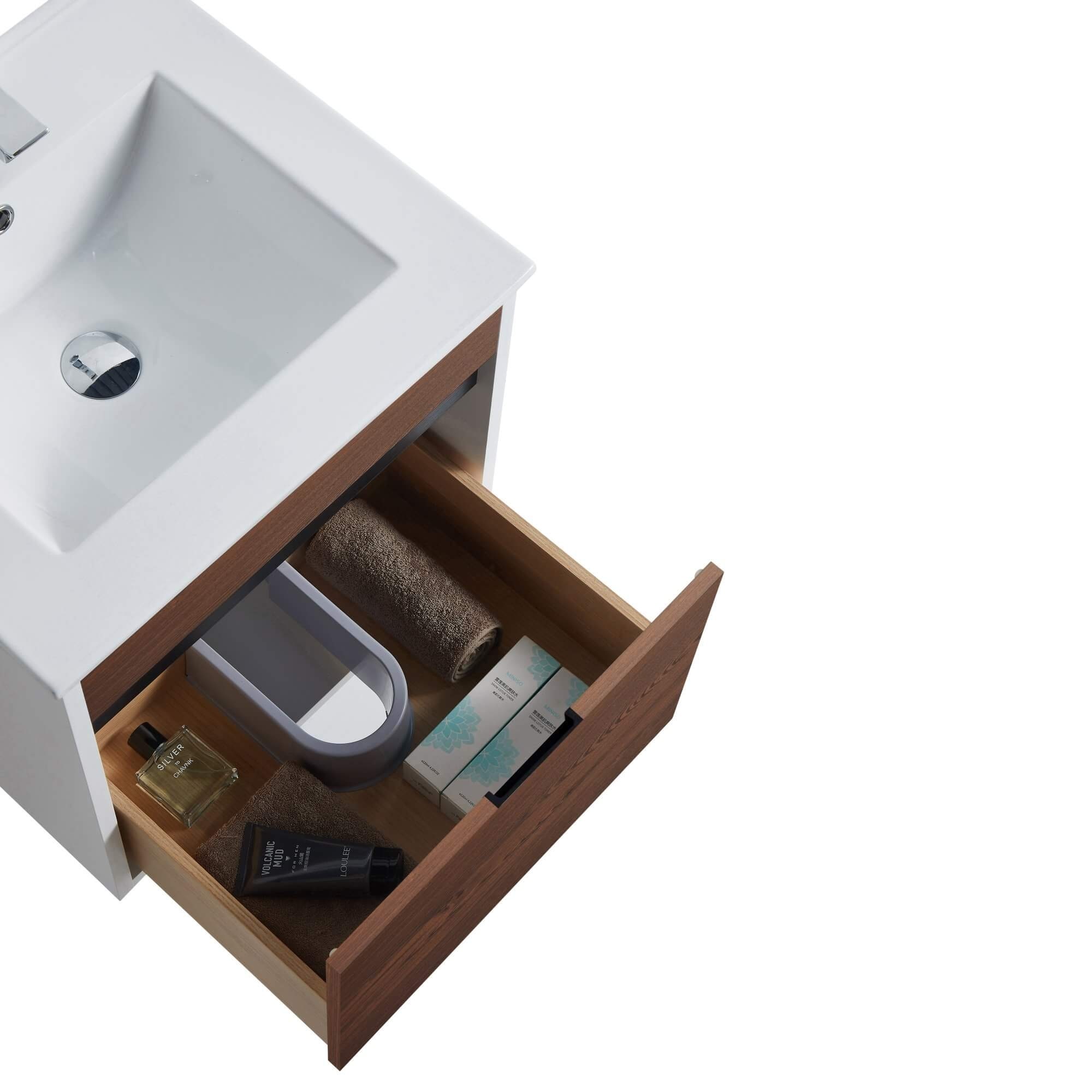 Fine Fixtures - Wall Mount Bathroom Vanity And Sink, Knob - Picture 7 of 29