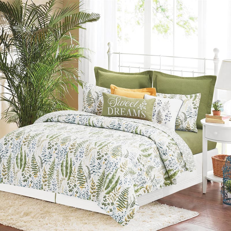 Sweet Dreams Botanical Embroidered Throw Pillow