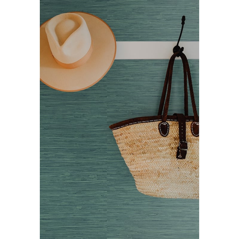 Stacy Garcia Home Saybrook Faux Rushcloth Peel and Stick Wallpaper