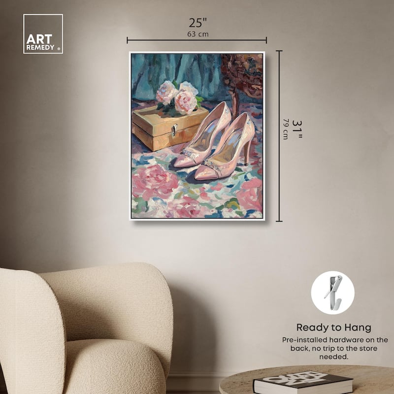 Shoes and the Roses Canvas by Art Remedy