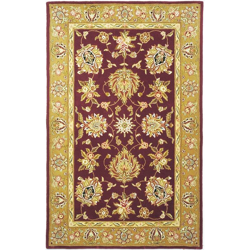 SAFAVIEH Handmade Kori Traditions Merja Traditional Oriental Wool Rug - 6' x 9' - Red/Gold