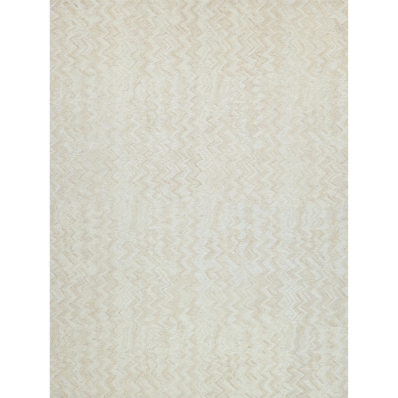 Exquisite Rugs Veneta Handmade Hand-tufted New Zealand Wool on Canvas Beige Area Rug.