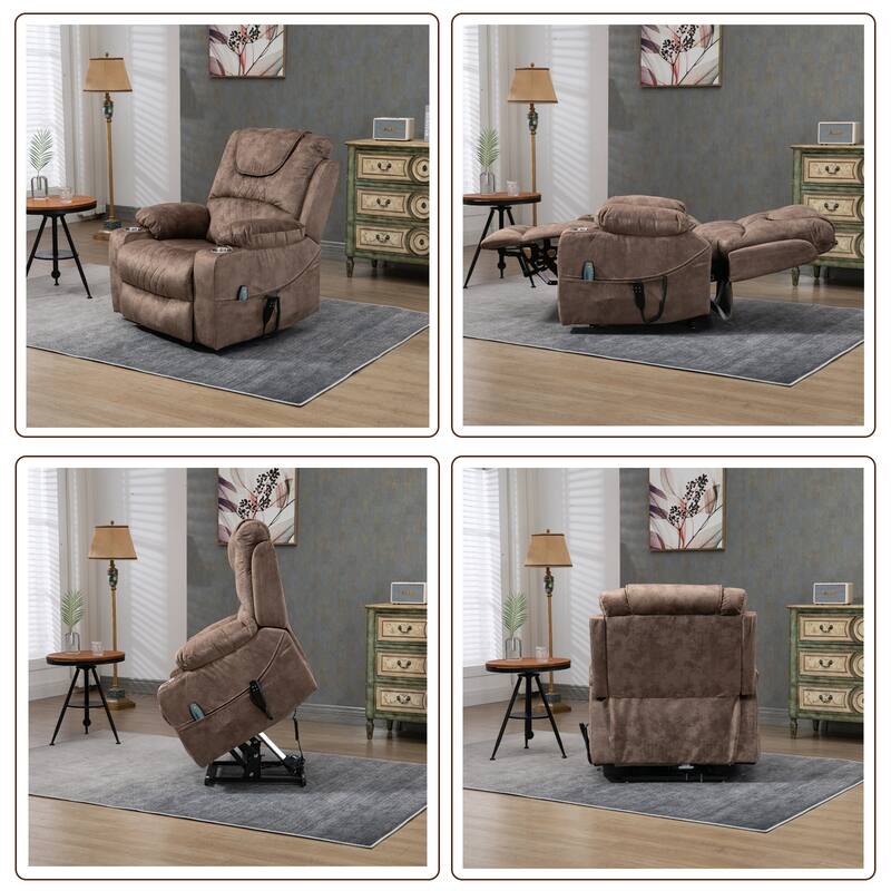 Upgraded Flagship Dual Motor Independent Control Oversized 180° Lay Flat Power Lift Recliner Chair