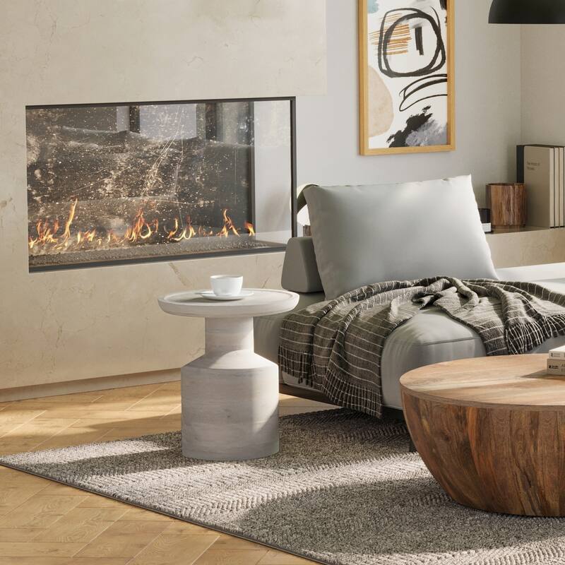 WYNDENHALL Norbury 16 inch Wide Solid Mango Boho Accent Table & Assembled