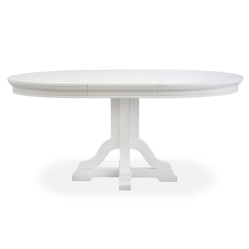 Magnussen Home Charleston White Dove Extendable 48" Round Dining Table - 48''W x 48''D x 30''H