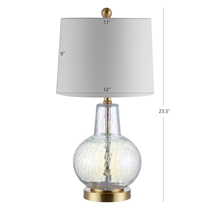 SAFAVIEH Lighting Atlas 24-inch Glass LED Table Lamp. - 12" W x 12" L x 24" H
