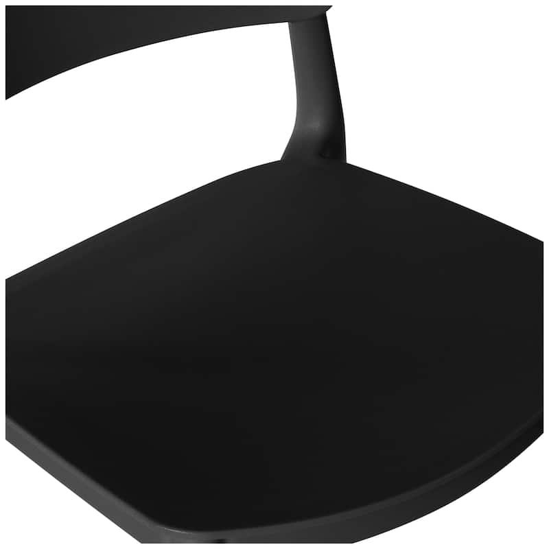 Frond and Form 29.5" Outdoor Patio Poly Plastic Bar Stool (Set of 2)