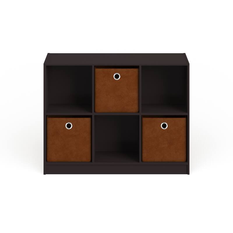 Porch & Den Szold Basic Storage Bookcase with Bins