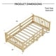 preview thumbnail 57 of 74, Montessori Solid Pine Floor Bed with Full-Length Safety Fence & Slatted Base by Harper&Bright Designs