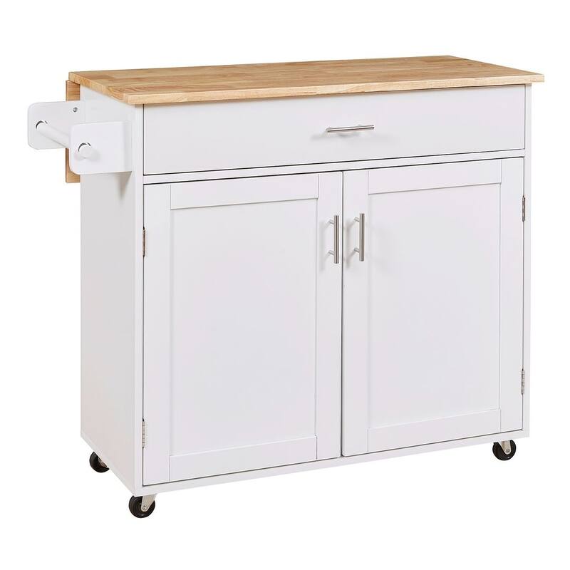 Rolling Kitchen Island Cart with Wheels , Drawer, Storage Racks