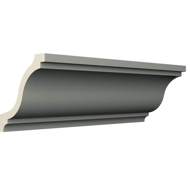 4 3/4"H x 4 3/4"P x 6 5/8"F x 96"L Valentina Crown Moulding - 1-Pack