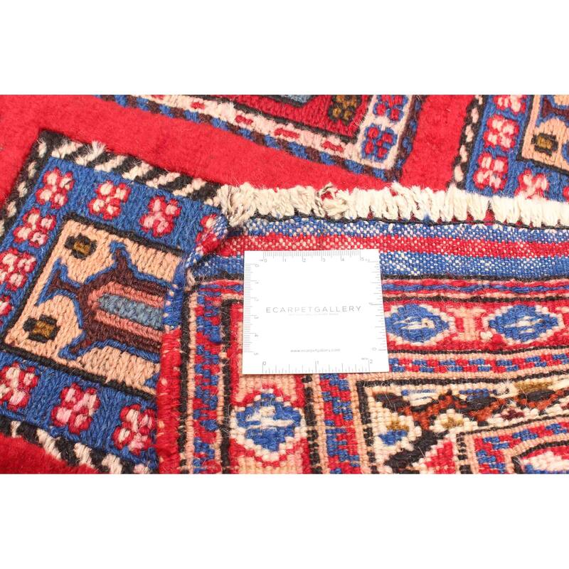 ECARPETGALLERY Hand-knotted Teimani Red Wool Rug - 2'9 x 4'4