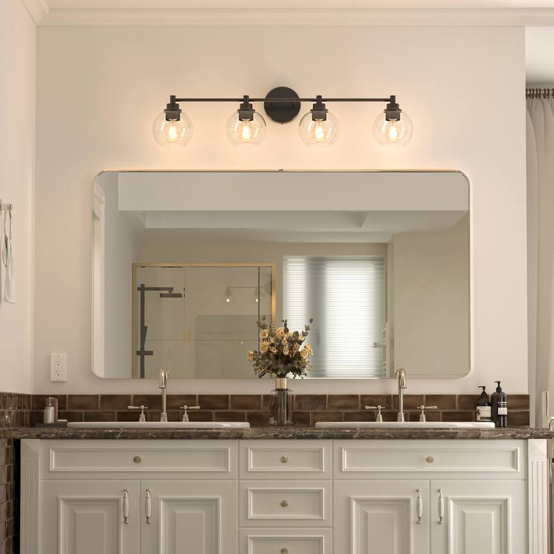 Dimmable Bathroom Vanity Light Globe Glass Shades