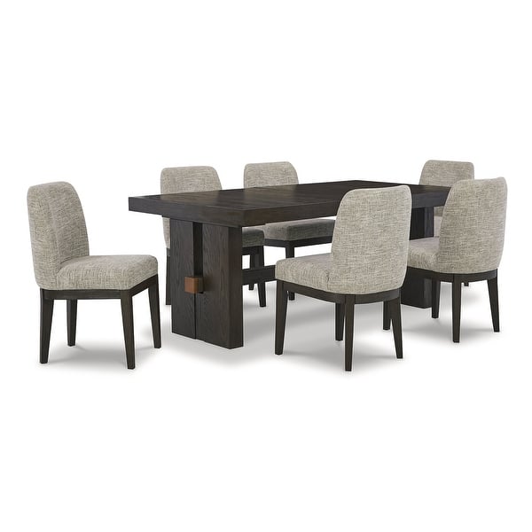 Signature Design by Ashley Burkhaus Dark Brown 7-Piece Dining Package ...