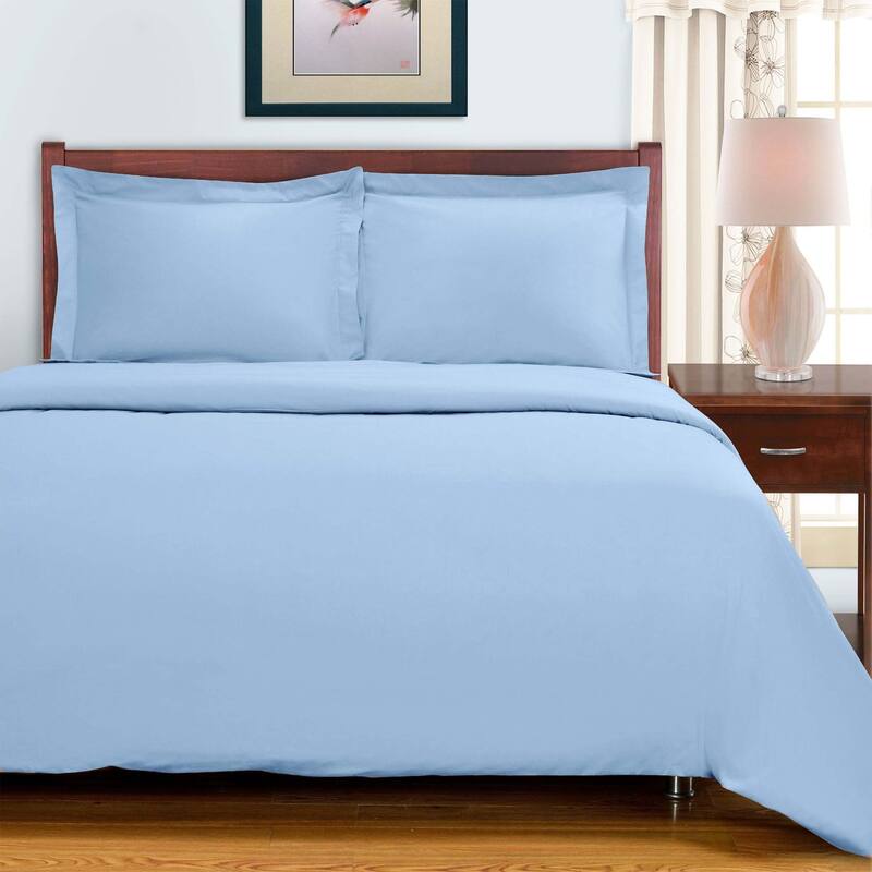 Superior 700 Thread Count Solid 3 Piece 100-percent Egyptian Cotton Duvet Cover Set