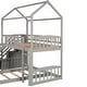 preview thumbnail 8 of 7, Twin L-Shaped Playhouse Bunk Bed with Storage Stairs, Ladder and Slide