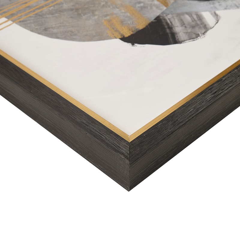 Madison Park Auric Beam Gold Foil Abstract Framed Canvas Wall Art