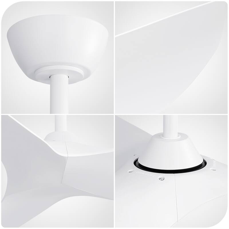 38 Inch Ceiling Fan Without Light, Modern Indoor Outdoor Ceiling Fans with DC Motor Remote Control for Bedroom, Living Room