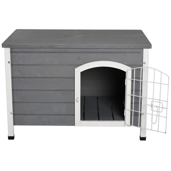 Dog house with door on sale lock