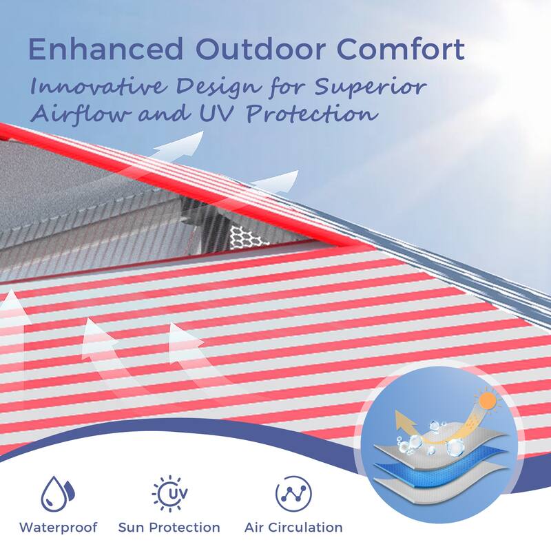 10' x 10' Pop Up Outdoor Canopy Tent Commercial Instant Reinforce Canopies with Wheel Carry Bag & Storage Pocket - 10x10'